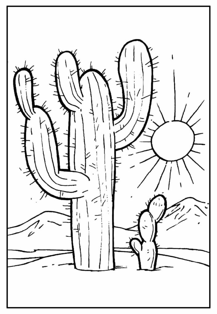 desenho de cactos para colorir 11