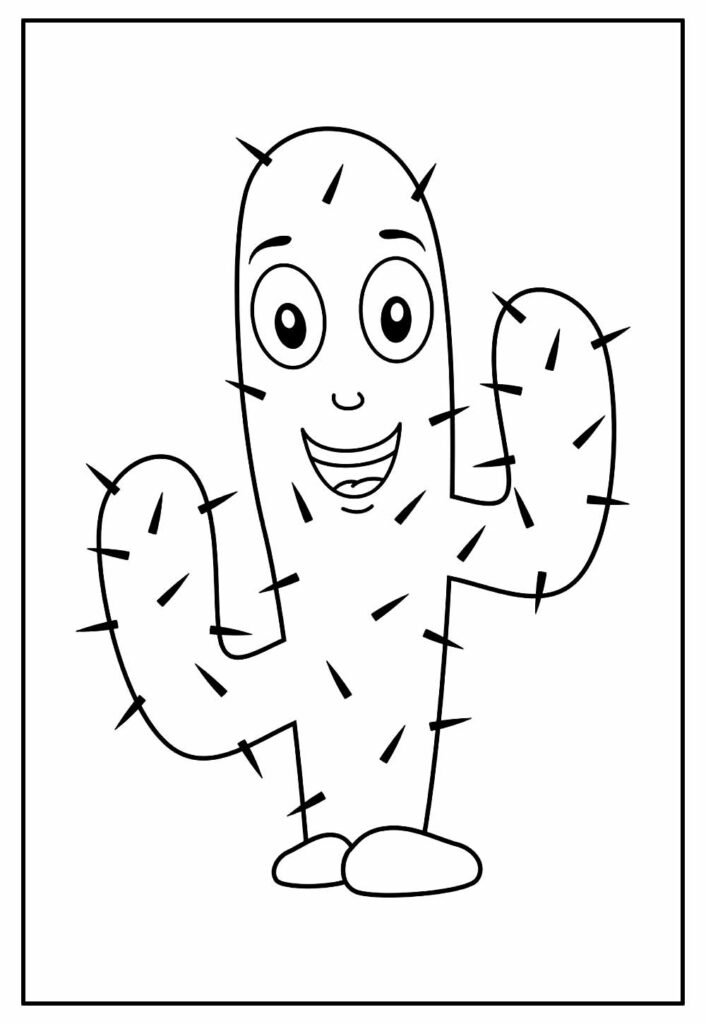 desenho de cactos para colorir 14