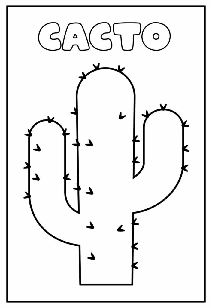 desenho de cactos para colorir 8