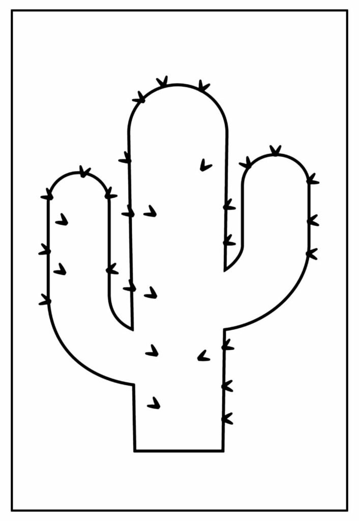 desenho de cactos para colorir 9
