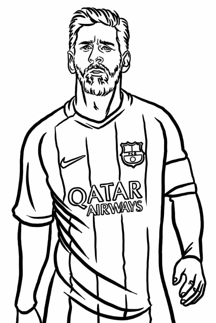 Desenhos de Messi para Colorir e Imprimir - Aprender a Desenhar