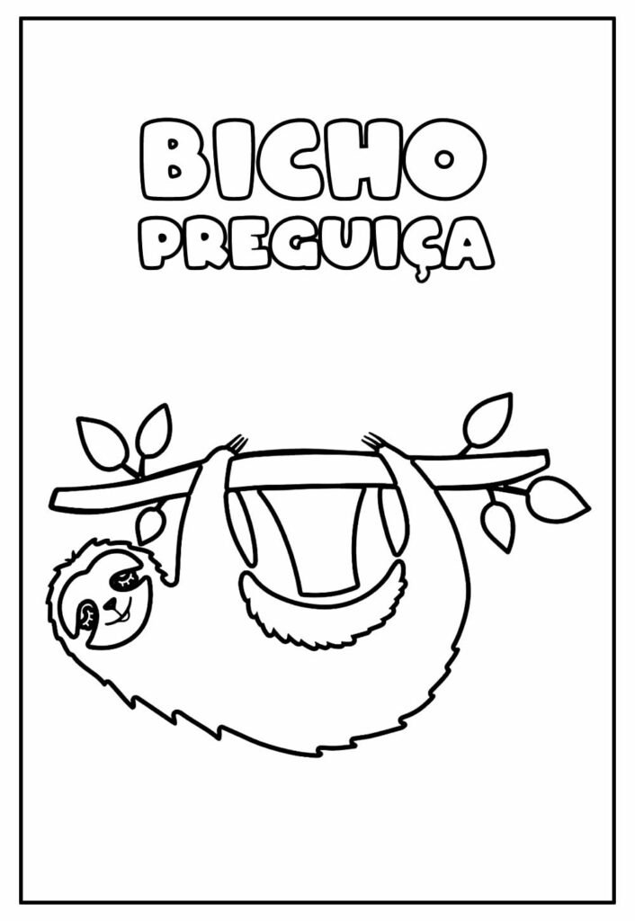 desenho do bicho preguica para colorir 11
