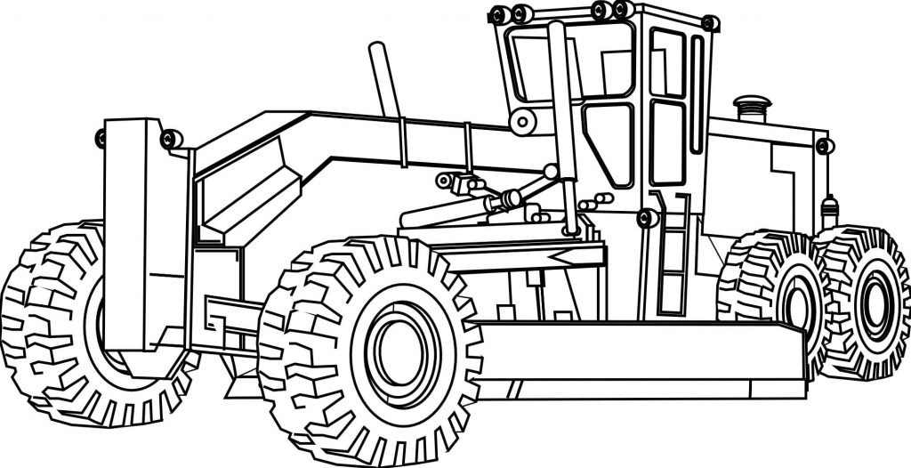 desenho trator para colorir cartoon