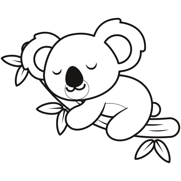 Desenhos de Coala para Colorir e Imprimir - Aprender a Desenhar