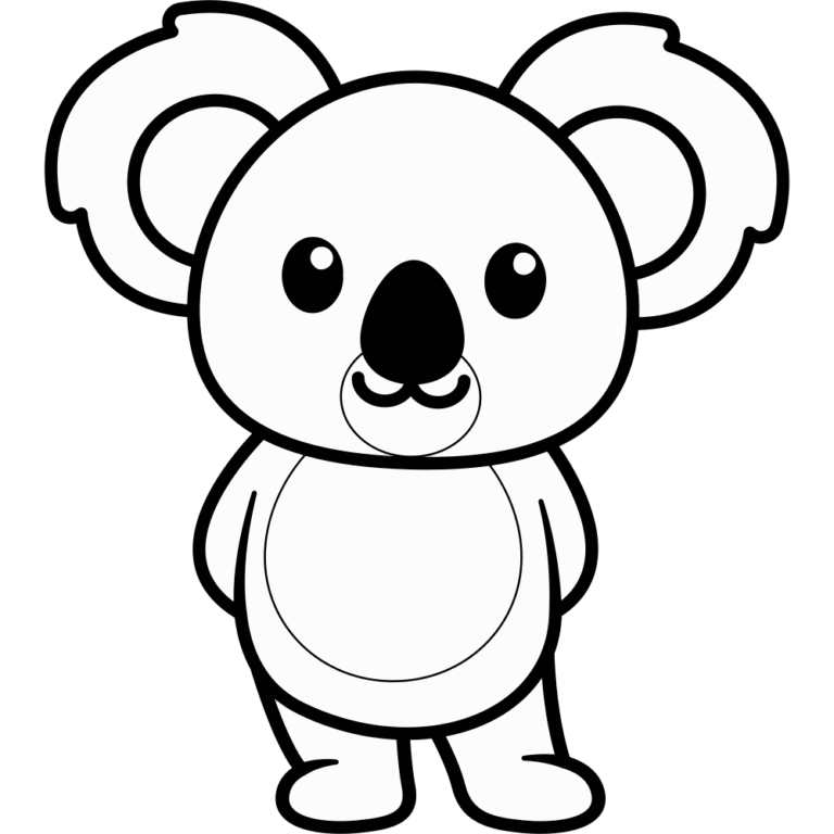 Desenhos de Coala para Colorir e Imprimir - Aprender a Desenhar