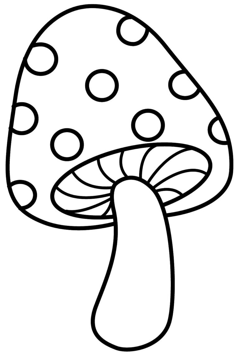 Desenhos de Cogumelos para Colorir e Imprimir - Aprender a Desenhar