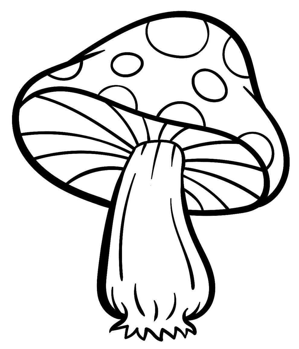 Desenhos de Cogumelos para Colorir e Imprimir - Aprender a Desenhar