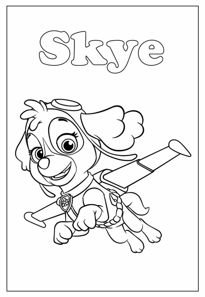 desenho da skye para colorir 3