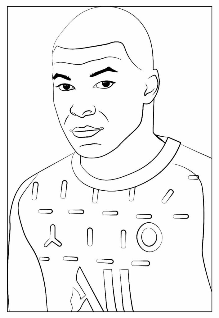 desenho de mbappe para colorir 12