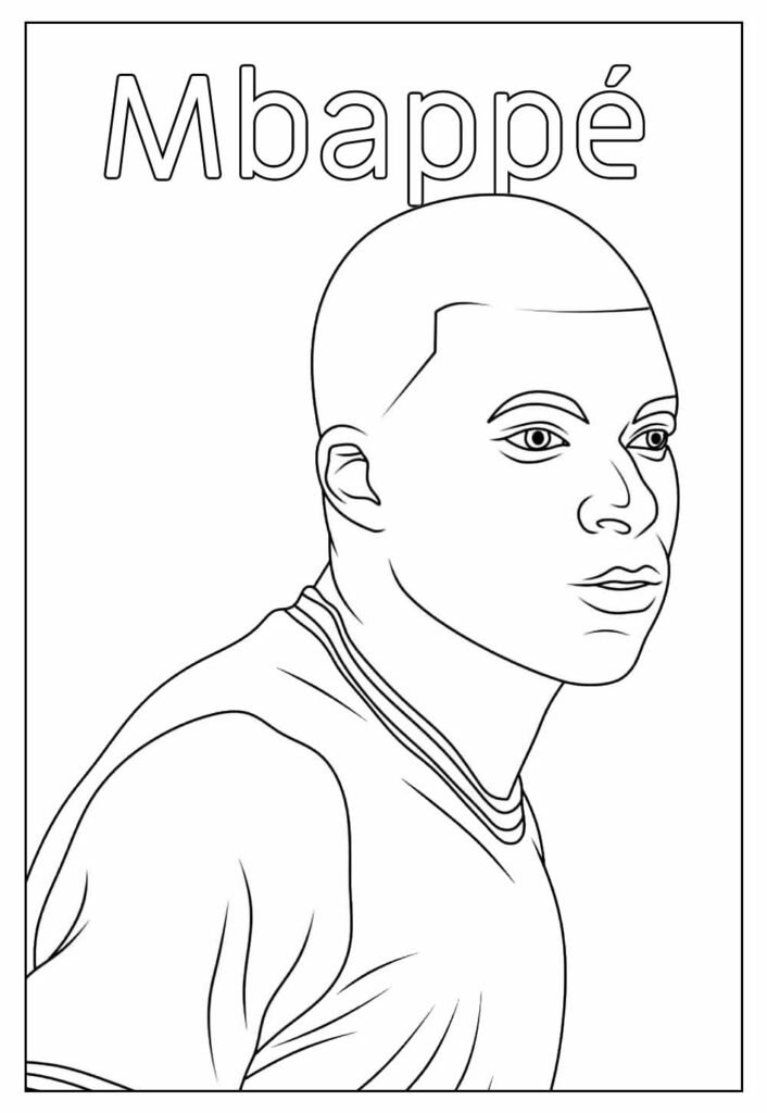 desenho de mbappe para colorir 22