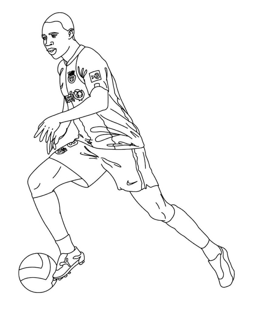 desenho de mbappe para colorir 23