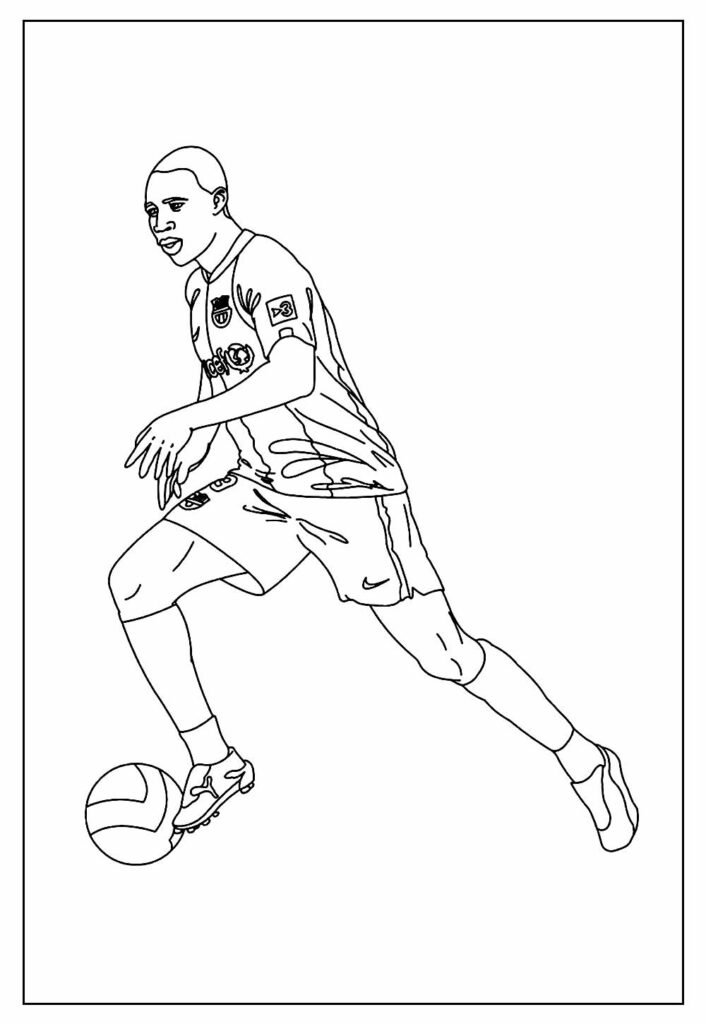 desenho de mbappe para colorir 24