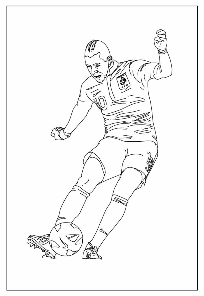 desenho de mbappe para colorir 27