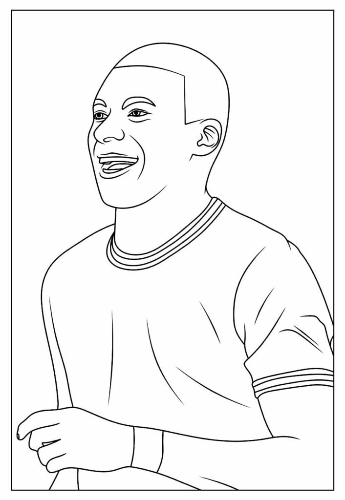 desenho de mbappe para colorir 30