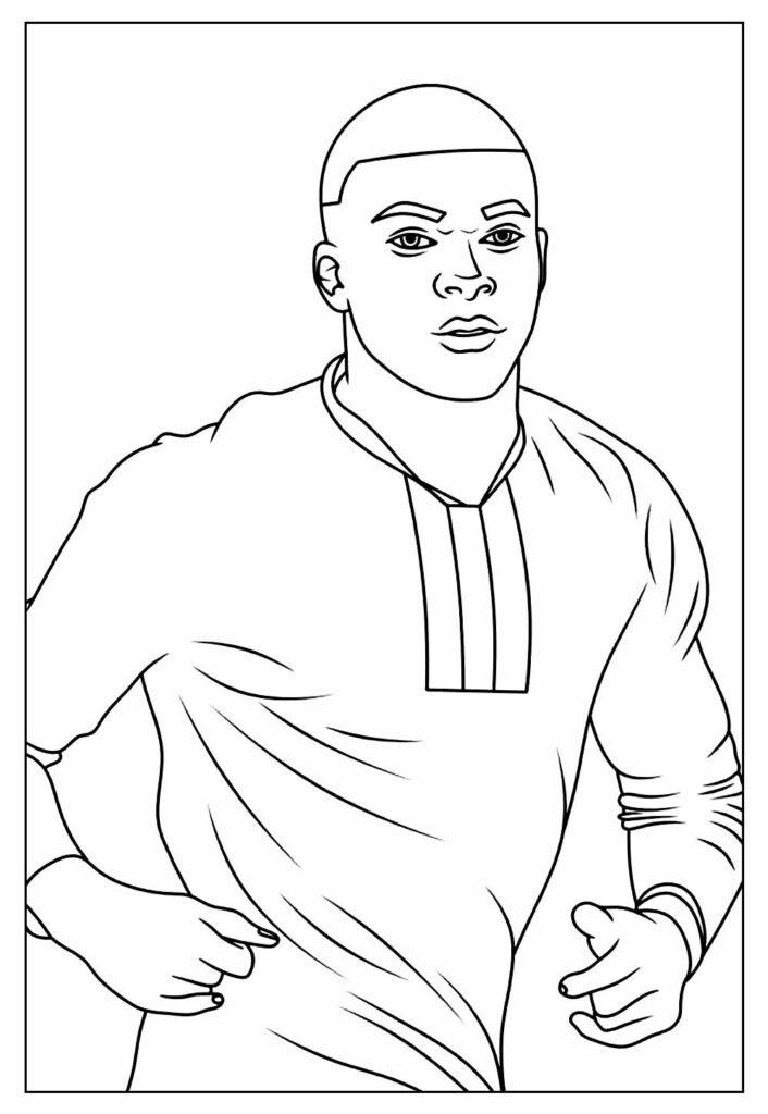 desenho de mbappe para colorir 8