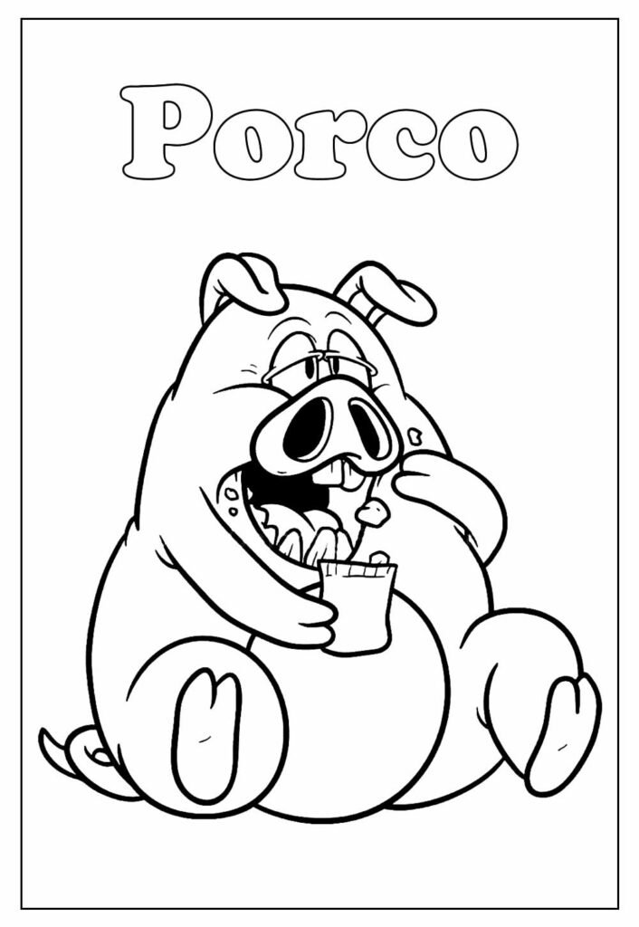 desenho de porco para colorir 19