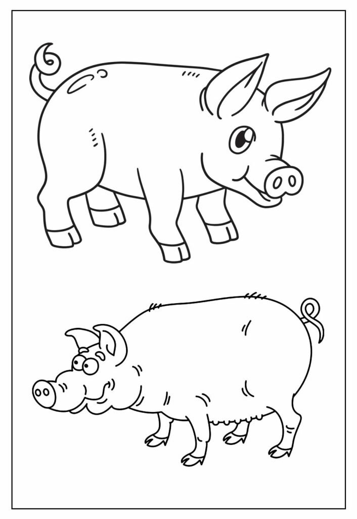 desenho de porco para colorir 2