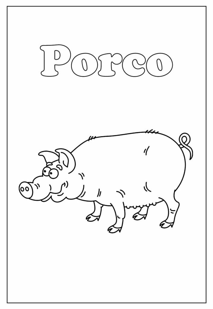 desenho de porco para colorir 5