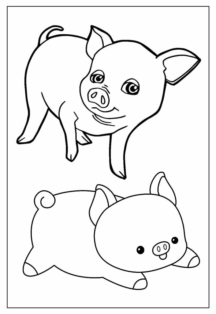 desenho de porco para colorir 7