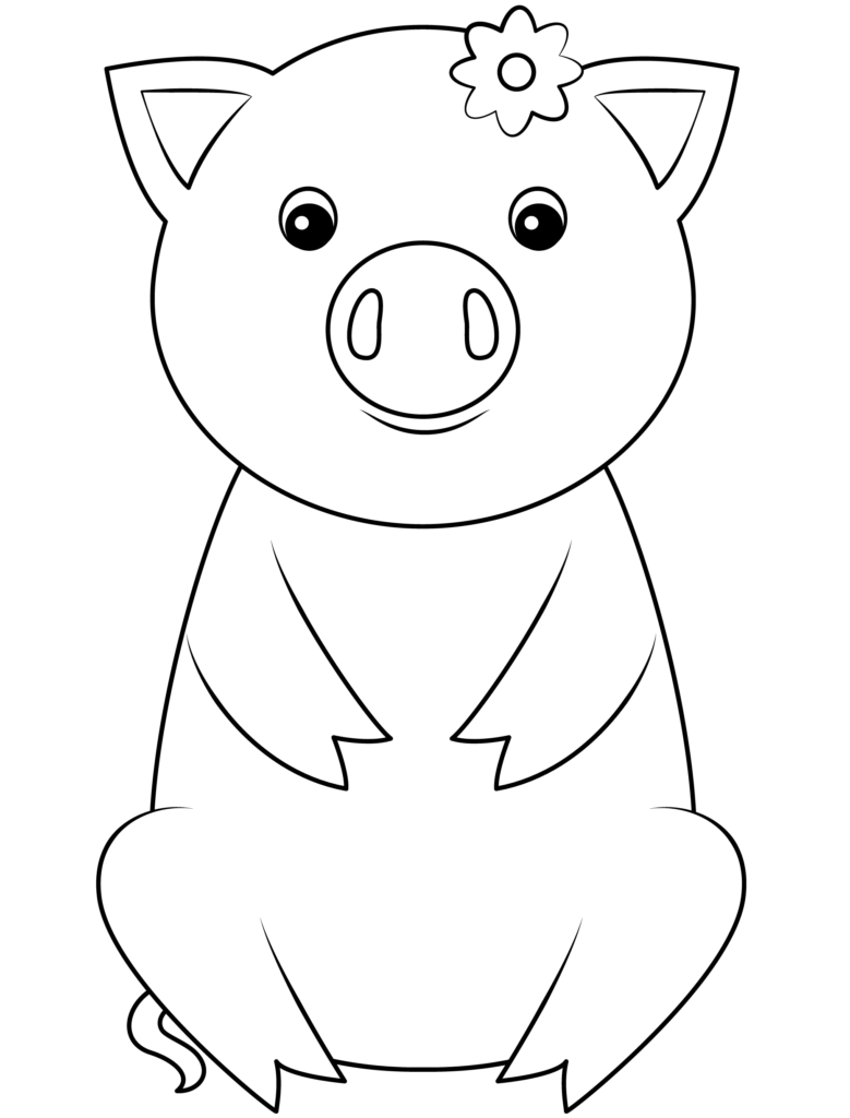 pig coloring page
