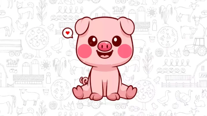 porco para colorir