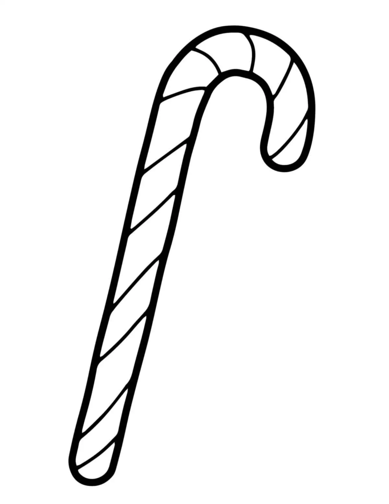 Desenhos de Bengala de Natal para Colorir e Imprimir