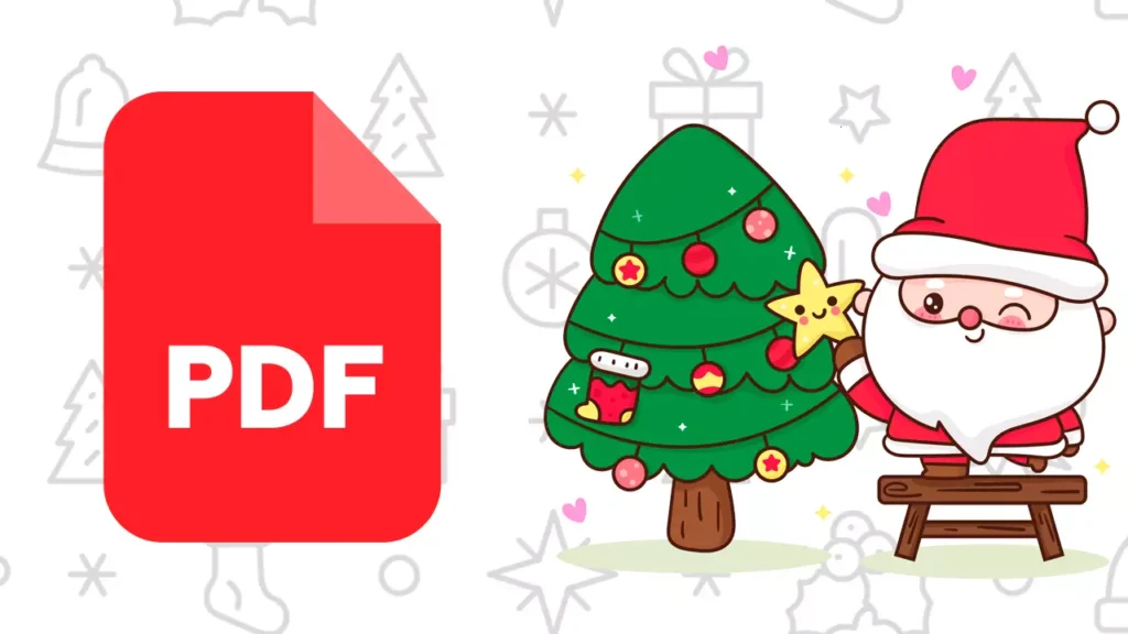 Desenhos Fofos de Natal para colorir PDF