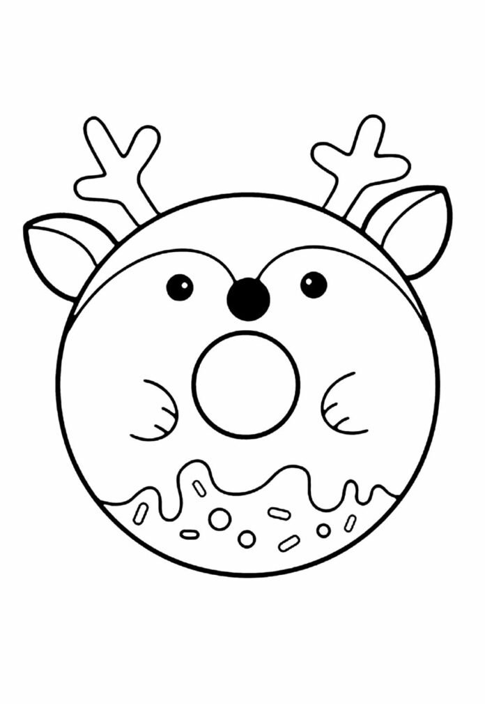 Desenhos Kawaii de Natal para Colorir e Imprimir