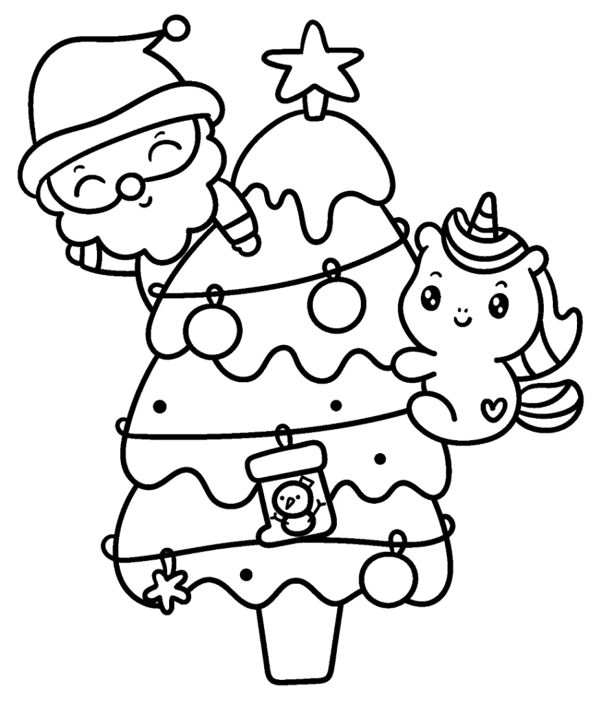 Desenhos de Natal Fofos para Personalizar