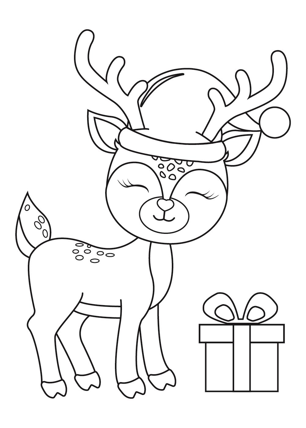 Desenhos Fofos de Natal para Colorir e Imprimir