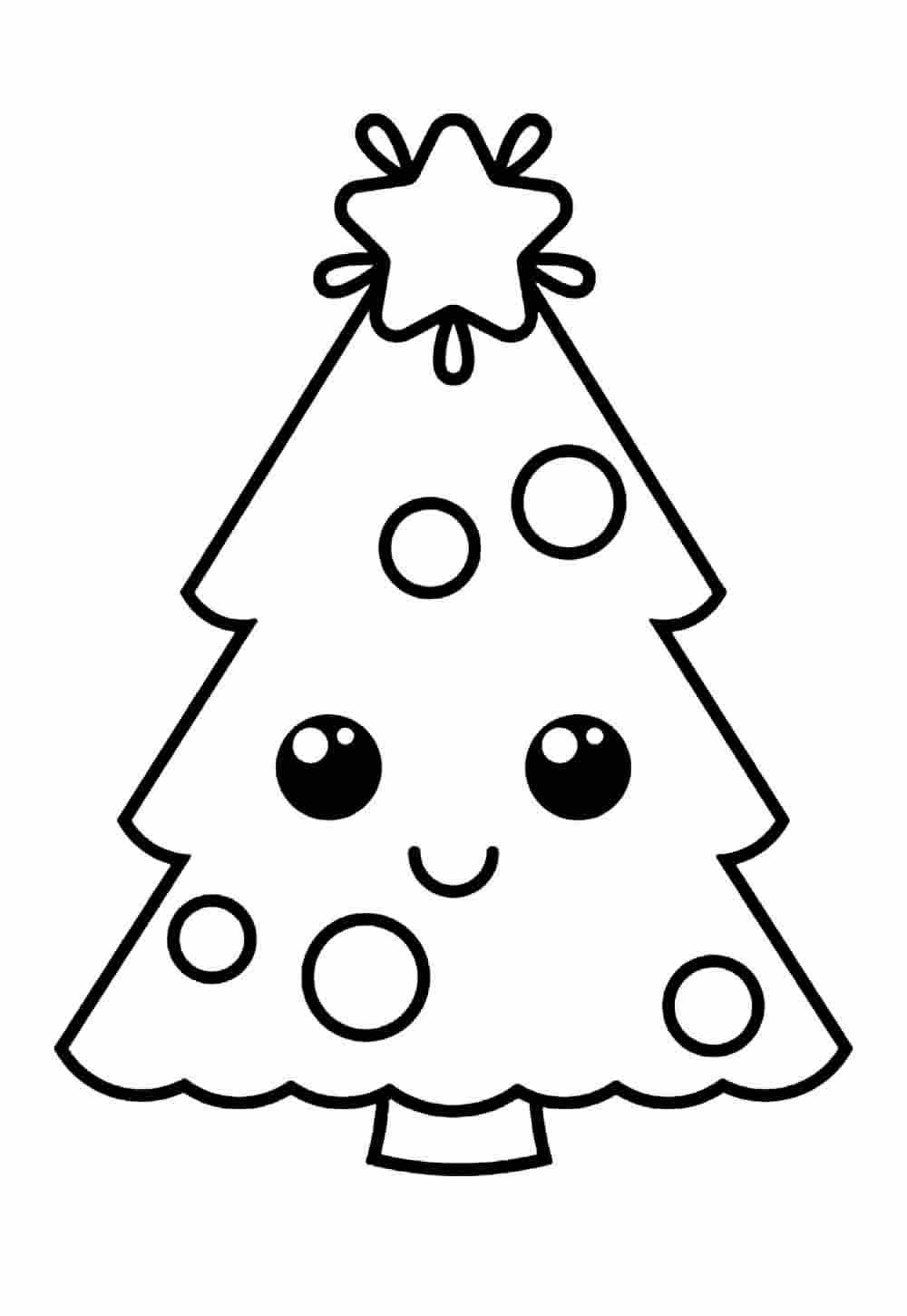 Desenhos Fofos de Natal para Colorir e Imprimir