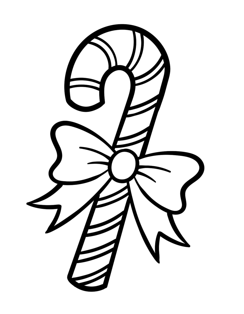 Página para Colorir Bengala de Natal Página para Colorir Bengala de Natal