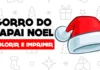 gorro do papai noel para colorir